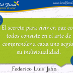 El secreto para vivir en paz con todos consiste en . . .