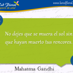 No dejes que se muera el sol sin que hayan muerto tus rencores.