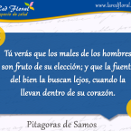 Tu verás que los males de los hombres son fruto de su elección . . .